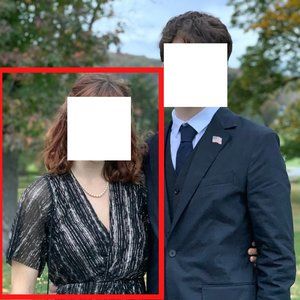 Nordstrom Black and Gold Twist Front Midi Dress